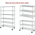 thumbnail image 5 of Zimtown Heavy Duty Wire Shelving, 6-Shelf NSF Certified Rolling Storage Rack Organizer Commercial Adjustable with Wheels, Chrome, 47.24"L x 17.72"W x 70.87"H, Capacity 1600 lbs, 5 of 9