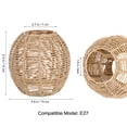 thumbnail image 2 of AURARMLET Bohemian Rattan Light Cover for Light Diffusion in 1Pcs Hand Woven Rattan Lampshade, 2 of 3