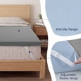 thumbnail image 5 of 3 inch Gel Memory Foam Mattress Topper Queen Size Cooling Pad Bed Topper with Removable Cover, Gray, 5 of 10