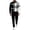 Black, variant on VeFlora Men's 2-piece Casual Wear Long Sleeved Shirt Pants Color Blocked Round Neck Sportswear Jogging two-piece Set(Black/S)