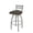Canter Earth, variant on 411 Jackie 25" Low Back Swivel Counter Stool with Anodized Nickel Finish and Canter Folkstone Grey Seat