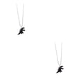 thumbnail image 1 of Jumpingount Collar con forma de animal de aleación Suéter de color sólido de dibujos animados lindo Colgante decorativo para citas Fotografía Negro 2piezas, 1 of 6