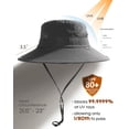 thumbnail image 2 of Minzimin Womens Sun Hat with Ponytail Hole Beach Hiking Summer Wide Brim UPF 80+ Outdoor Protection Foldable Bucket Hat, 2 of 6