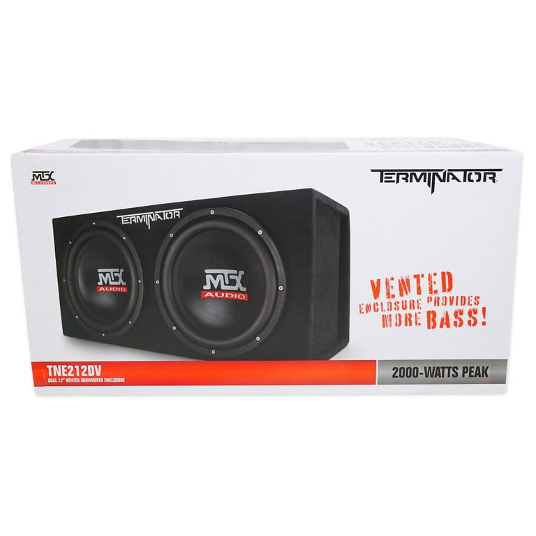 MTX Audio Dual 12'' Vented 2Ω Enclosure, 2000W Max Power, Solid