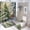 chudan-1, variant on Christmas Trees, Snowmen 4Pcs Shower Curtain Set Shower Curtain Set with Carpet Bath Mat