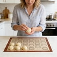 thumbnail image 3 of MKHSQHDG Silicone Macaron Baking Mat Non Stick Heart Pattern Template Border Thick Sheet Durable Silicone Baking Mat for Oven and Bbq Non Stick Reusable Baking Sheet Heat Kitchen Mat, 3 of 3