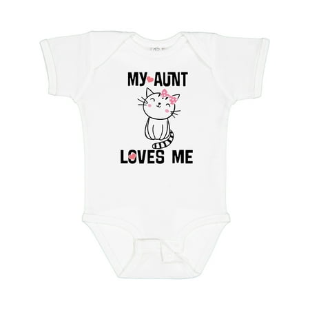 

Inktastic My Aunt Loves Me Kitty Gift Baby Girl Bodysuit