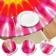 thumbnail image 4 of Colorful Tie Dye Mandala Pattern Round Fitted Tablecloth with Elastic Edge,Dining Table Cover Waterproof,Outdoor Round Tablecloth for Camping,Dining,Indoor and Outdoor, 4 of 7