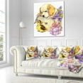 thumbnail image 3 of Designart Cute Puppy Dog and Duck - Contemporary Animal Throw Pillow - 16x16, 3 of 5