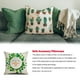 thumbnail image 5 of Inteprter Funda de cojín Accesorios para sofá Funda de almohada de lino Patrón verde acogedor Soporte de cintura Forma cuadrada Decoración Decoración del hogar nueve SXYM50, 5 of 6
