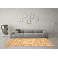thumbnail image 3 of Ahgly Company Indoor Round Abstract Orange Modern Area Rugs, 5' Round, 3 of 4