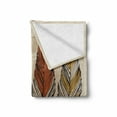 thumbnail image 2 of Feather Soft Flannel Fleece Throw Blanket, Hand Drawn Quills Composition on Beige Paint Smear Background, Cozy Plush for Indoor and Outdoor Use, 50" x 60", Beige Multicolor, by Ambesonne, 2 of 6
