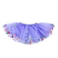 thumbnail image 4 of CUZIBR Girls Tutu Skirt Heart Sequins Polka Dot Ruffles Cute Bow Elastic Waist Layered Tulle Skirts With Sparkly Headband Performance Festive Valentine Party Dancewear Set,Purple,6-12 Months, 4 of 4