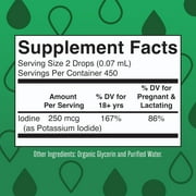 MaryRuths Iodine Drops, USDA Organic, THYROID Support, 1 Fl Oz, 450 Servings