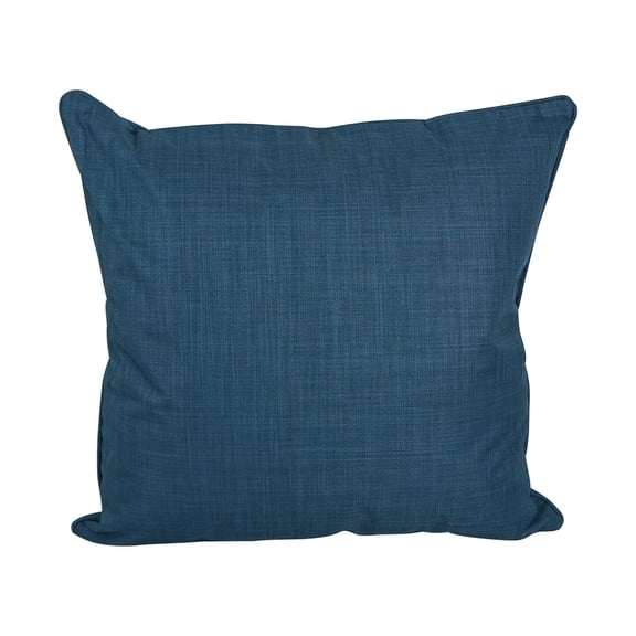 Blazing Needles Indoor/Outdoor Square Corded Throw Pillow, 25", Sea Blue 2 Count