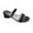 Black, variant on Anuirheih Slip on Sandals Women,Women's Summer Casual Round-toe Slippers Chunky Heel Middle Heel Fashion Solid Color Sandals(Black)