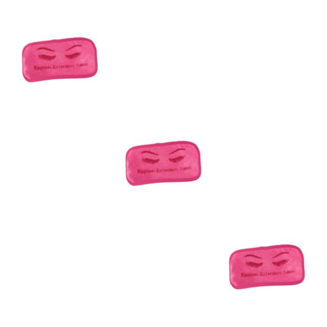 maskred Durable Eyelash Extension Forehead Pad Microfiber Holder Extension Soft Tray Pink 9 x 19cm 3Set