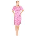thumbnail image 3 of JEFFRICO House Dresses for Women with Pockets - Lightweight Breathable Short Sleeve Muumuu & Nightgowns - Snap Front Housecoat and Dusters for Women, 3 of 7
