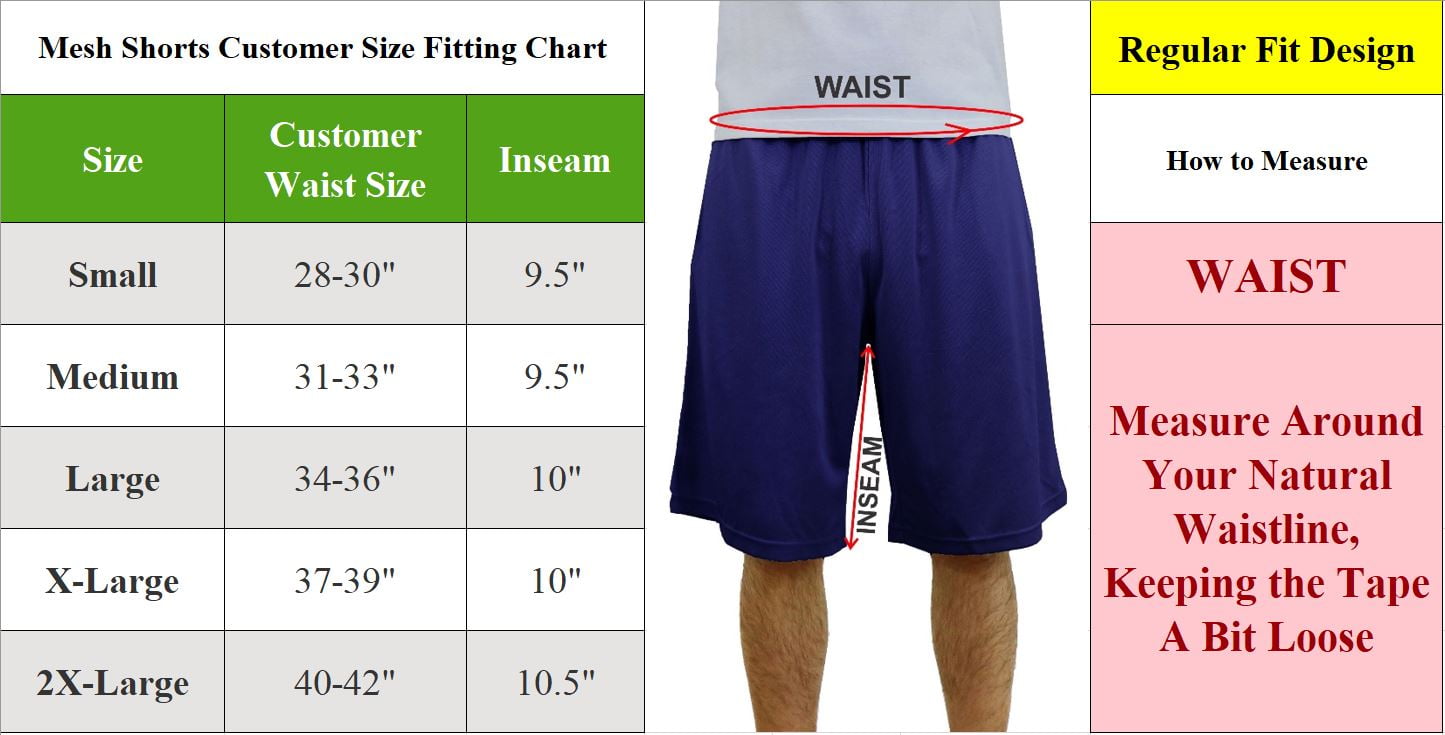Men's Assorted Active Moisture-Wicking Shorts (5-Pack, S-2XL)