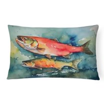 Salmon Throw Pillow 12 in x 16 in