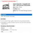 thumbnail image 2 of Interior Panel Clip - Compatible with 2003 - 2009 Chevy C5500 Kodiak 2004 2005 2006 2007 2008, 2 of 2