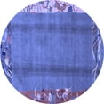 thumbnail image 1 of Ahgly Company Indoor Round Abstract Blue Modern Area Rugs, 3' Round, 1 of 4