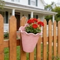 thumbnail image 6 of YiJuHui Wall Planter Hanging Pots Modern Plastic Wall Mounted Planters with Drainage Hole and Saucer for Indoor Outdoor Home Office Decor Space Saving Vertical Garden, 6 of 6