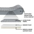 thumbnail image 4 of FurHaven Pet Dog Bed | Memory Foam Ultra Plush Luxe Lounger Pet Bed for Dogs & Cats, Gray, Large, 4 of 13