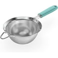 thumbnail image 1 of 18/8 Stainless Steel Mesh Strainer: U-Taste 5.5 Inch Kitchen Fine Mesh Sieve Food Colander with Riveted Sturdy Silicone Handle and 30 Mesh Hole for Straining Flour, Pasta, Fruit, Quinoa (Aqua Sky), 1 of 11