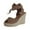 Khaki, variant on Utoimkio Slide Sandals for Women Women's Bandage Casual Shoes Solid Comfortable Lace Up Platform Wedge Sandals Shoes