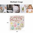 thumbnail image 5 of Cloth Napkins Set of 8 - 20x20 Inches, Easter Eggs Washable Reusable Table Napkins, Spring Watercolor Bunny Flower on Linen Soft & Absortbent Dining Napkin for Party Wedding Hotel Restaurant, 5 of 8