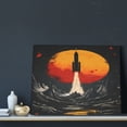 thumbnail image 3 of Naloa Retro Space Rocket Launch Print Canvas Bathroom Wall Art,Bathroom Wall Art Decoration, Canvas Poster Prints,Decorative Paintings for Living Room, Bathroom, Kids Room, 3 of 6
