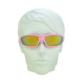 thumbnail image 3 of Bikershades Women Rhinestone Motorcycle Safety Mirrored Sunglass Pink & White Frame, 3 of 7