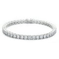 thumbnail image 4 of Amy and Annette Simulated Diamond Tennis Bracelet in 18K White Gold Plated, 4 of 5