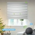 thumbnail image 2 of Yoolax Motorized Horizontal Blinds Smart Day and Night Roller Shades Electric Zebra Blind(90% Shading White,39"W x 72"H), 2 of 6