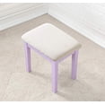 thumbnail image 4 of Roundhill Furniture Moniys Wood Moniya Makeup Vanity Table and Stool Set, Purple, 4 of 5