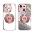 thumbnail image 4 of Allytechgroup iPhone 15 Case with Tempered Glass Lens Protector, Ring Holder Kickstand Shockproof Drop Protection Scratch Resistant Anti-Yellow Clear Back Case Cover for Apple iPhone 15, Pink, 4 of 9