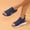 Navy, variant on EliteGoogv Womens Mesh Sandals Open Toe Sandals Breathable Slip On Summer Beach Shoes Comfortable Flat Sole Casual Walking Shoes Womens Sandals Pink US :9.5