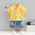 thumbnail image 2 of Mercatoo Suits for Boys Boys Pants Baby Girls Set Printed Outfits Dinosaur Summer 𝐂artoon Tops+Shorts Boys Outfits&Set 3 Month, 2 of 9