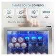 Beverage Refrigerator CoolerMini Fridge Freestanding Cooler with Glass