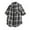 (Plad)Black, variant on George Men's Regular-Fit Button Down Shirt with Short Sleeve, Plaid Button Up Work Shirts, Yellow, XL