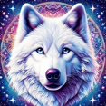 thumbnail image 1 of Beautiful Wolf - Peinture Diamant DIY, 1 of 6