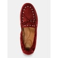 thumbnail image 4 of Time and Tru Women's Studded Faux Suede Moccasin Loafers, 4 of 5