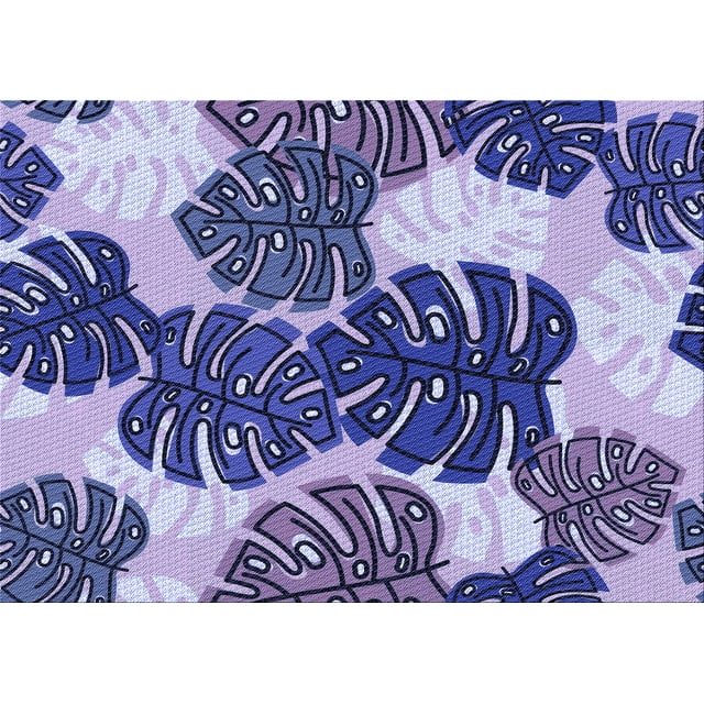 Ahgly Company Indoor Rectangle Patterned Mauve Purple Area Rugs, 2' x 5'
