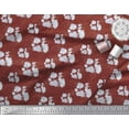 thumbnail image 2 of Soimoi Red Japan Crepe Satin Fabric Artistic Flower & Geometric Print Fabric by the Yard 42 Inch Wide, 2 of 3
