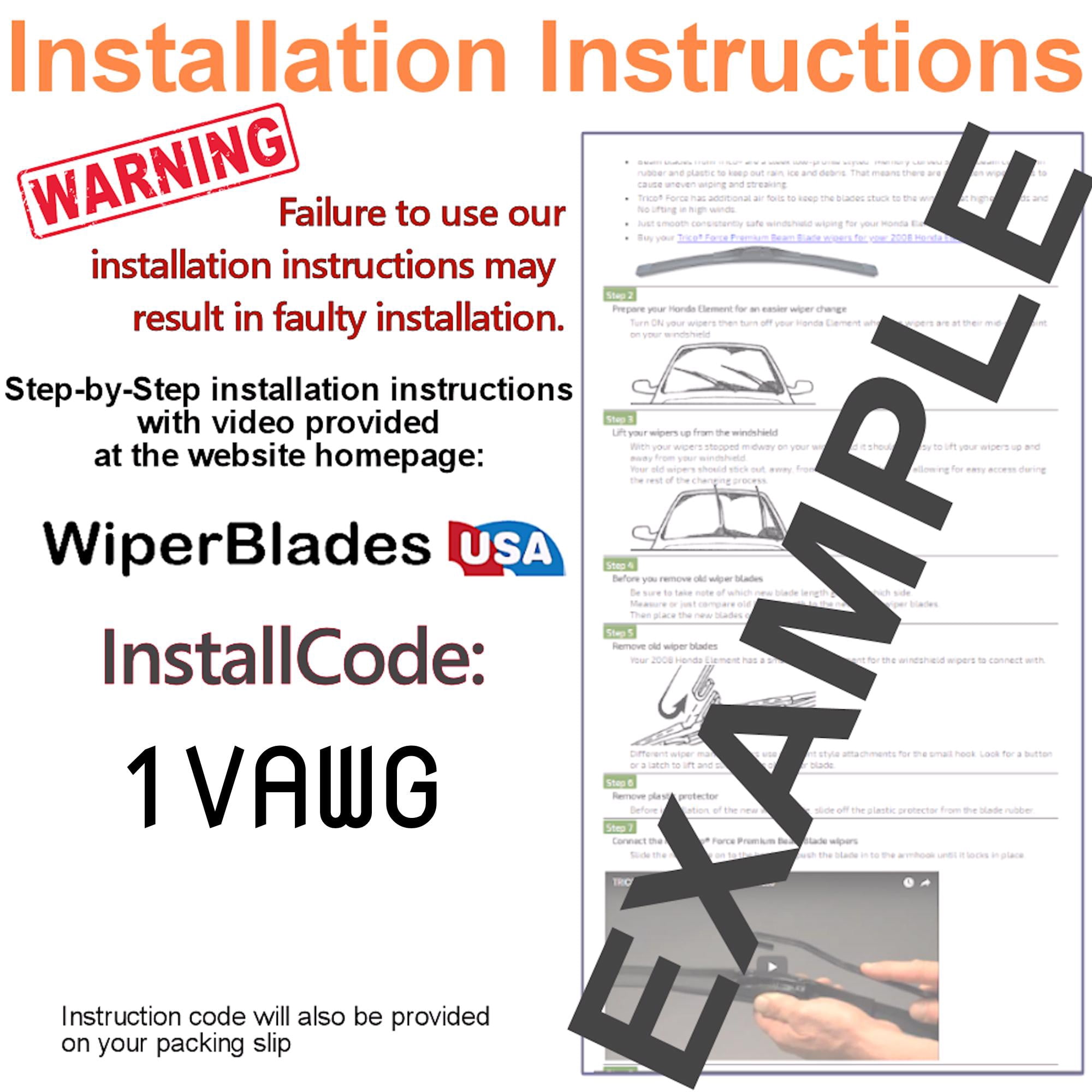2015 Chevrolet Camaro Beam Wiper Blades Wipers w/1yr Warranty (Set of 2) (WiperBladesUSA)