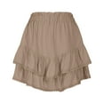 thumbnail image 3 of WCMZJ Flowy Shorts for Women Casual Boho Ruffle Tiered Skorts High Waist Mini Skirts Golf Tennis Crochet Shorts Khaki XXL, 3 of 5