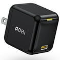thumbnail image 1 of AOHI USB C Charger, 65W GaN USB C Wall Charger, PD PPS Fast Charger for USB C laptops, MacBook Pro Air, Samsung Galaxy S20, Dell XPS 13, iPhone 14 13 12, iPad Pro, Pixel, and More, Black, 1 of 8