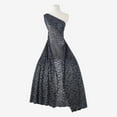 thumbnail image 2 of Zelouf Vienna Floral Lace W/glitter & Scallop  , Sewing, DIY, Crafts Fabric by the Yard, Slate/black, 3 Yard, 2 of 2