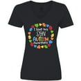 thumbnail image 3 of Inktastic I Love my Son Autism Awareness Women's V-Neck T-Shirt, 3 of 5
